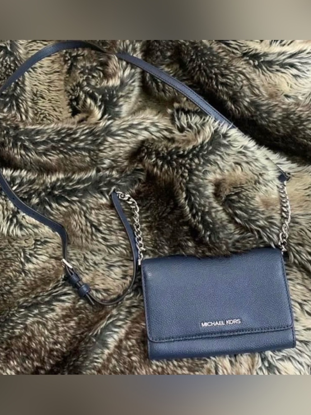 Michael Kors Navy Crossbody & Clutch Wallet Bag
